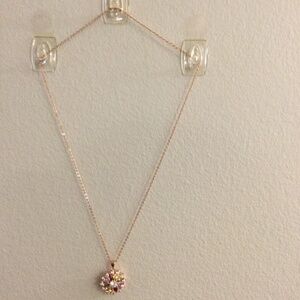 Swarovski Necklace 20 in rose gold tone chain with multicoloured pendant